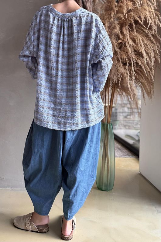 Greta Check Hugh Shirt Denim